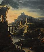 Theodore   Gericault Landscape with an Aquaduct oil painting reproduction